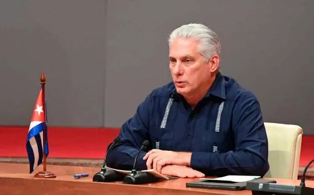 O presidente de Cuba Díaz-Canel